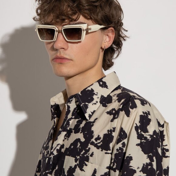 NEW BALMAIN ADMIRABLE  WHITE/BROWN UNISEX SUNGLASSES BALMAIN BPS-130C - Picture 1 of 15